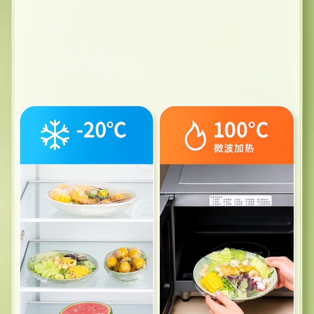 Meal Prep Wraps - Penutup Makanan Elastis Sekali Pakai untuk