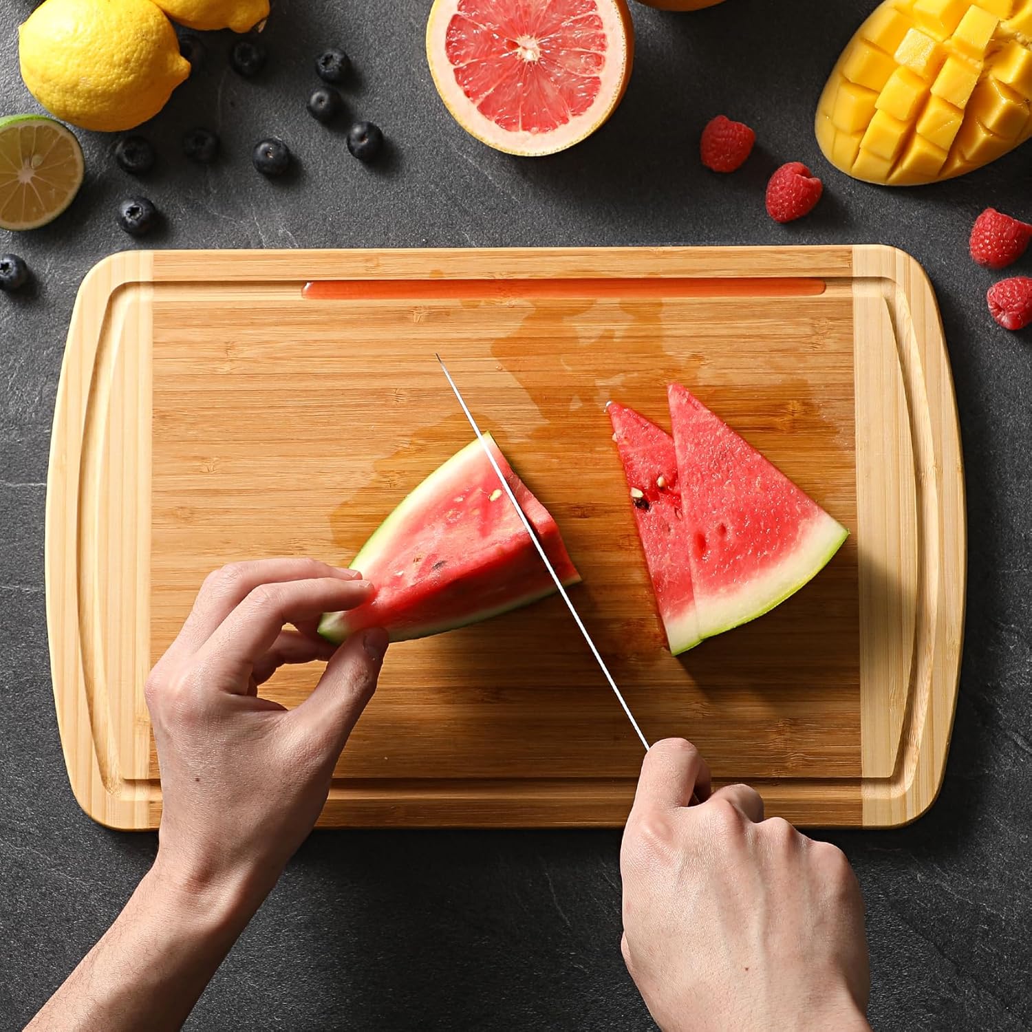 Papan Potong Bambu Besar untuk - Meal Prep Juice ulasan dan harga