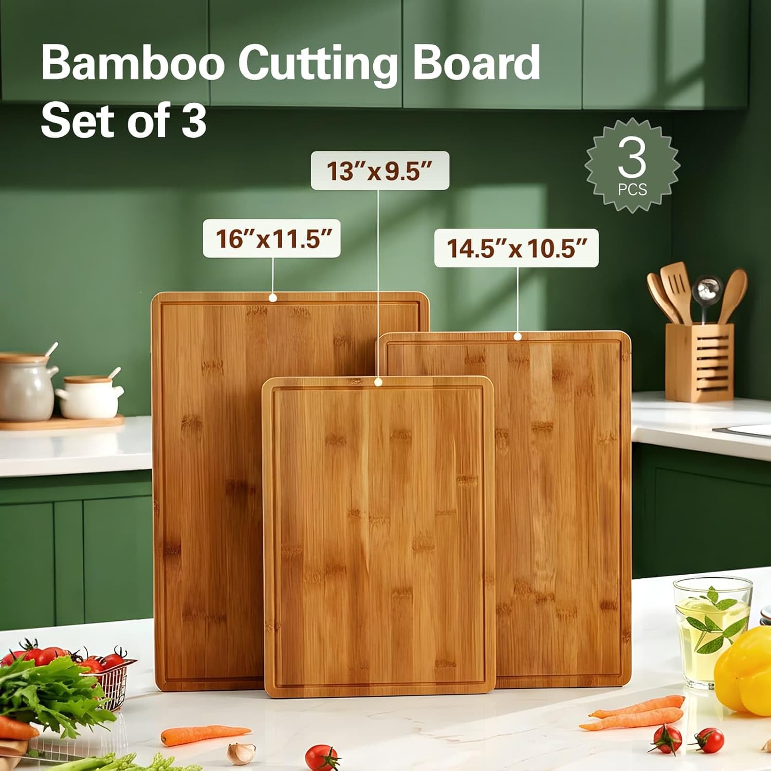 Papan Pemotong Bambu untuk Dap - Meal Prep Juice ulasan dan harga